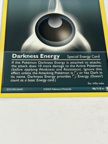 Tarjeta Pokémon Darkness Energy 96/115 2005 con estuche protector - Imagen 3 de 4