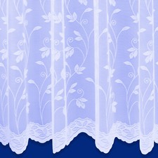 Cheap White & Cream Lace Net Curtains Sold By The Metre - Plain & Pattern Styles