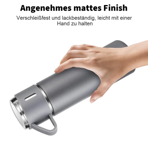 Isolierflasche Edelstahl 500ML Thermoskanne Kalt & Warm+ - Bild 8 von 16