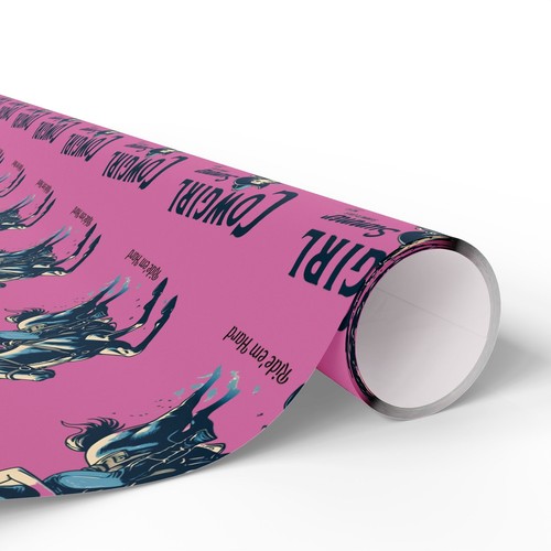 Cowgirl Wrapping Paper - Fun Gift Wrap for Birthdays, Western Theme Parties - Picture 11 of 25