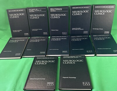 Neurologic Clinics, 12 Volumes, Mixed Volumes 1990 to 1992 Hardcover