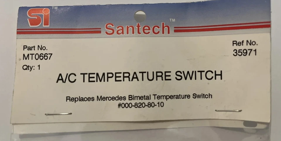 Santech A/C Temperature Switch MT0667 For Mercedes Benz - Image 2 of 4