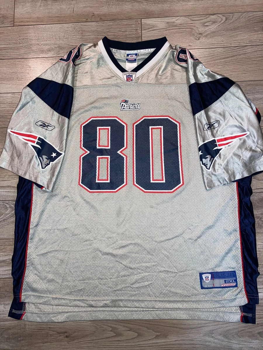 New England Patriots Silver Troy Brown Football Reebok NFL Jersey