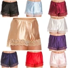 Satin French Knickers With Lace - 9 Colours - Size 10 12 14 16 18 20 22 24 26 28
