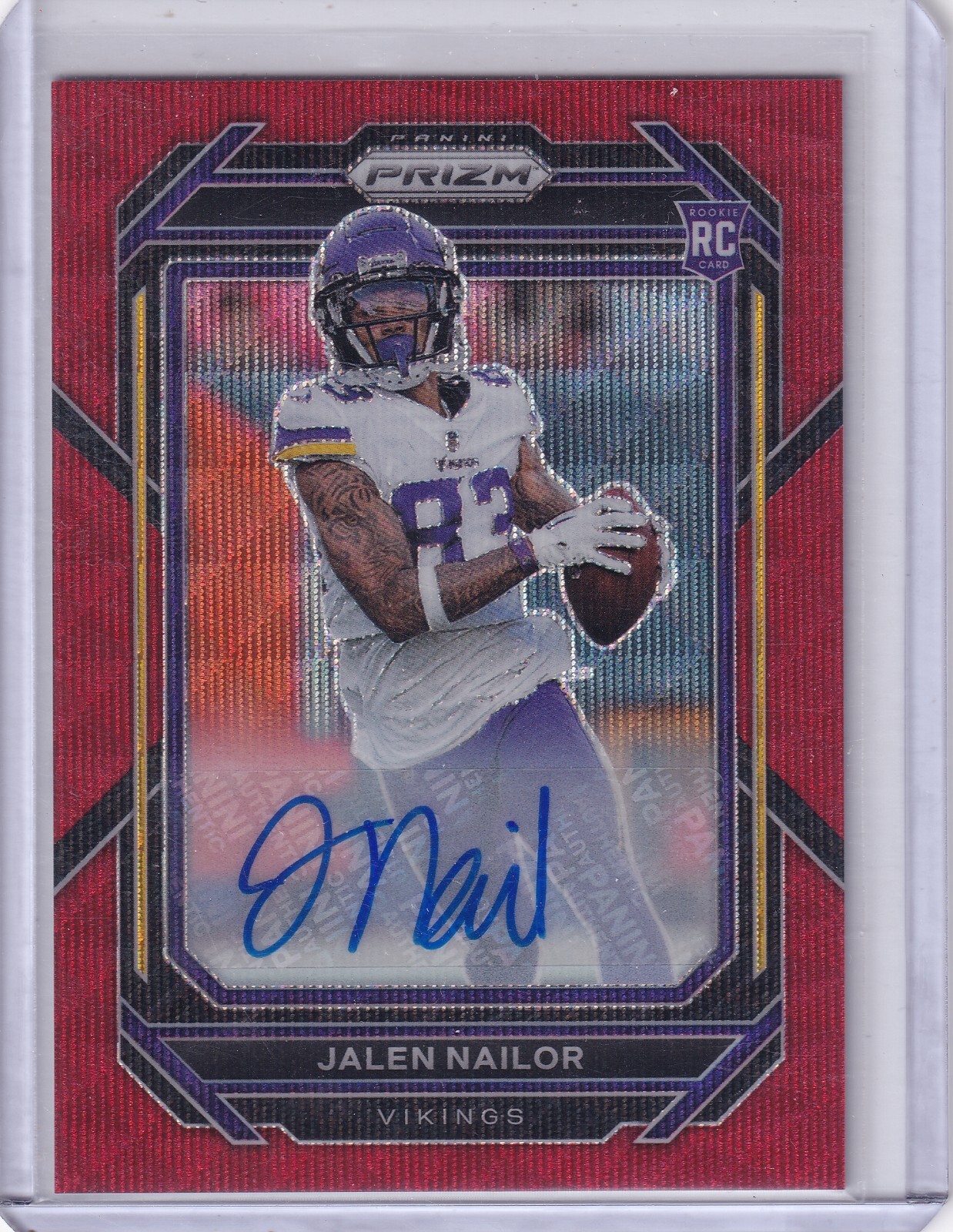 Jalen Nailor Panini Prizm #358 Autograph-Red Wave
