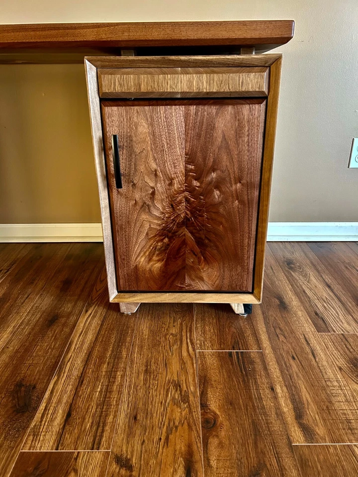 Elevate Your Workspace with a Handmade Black Walnut & Epoxy Computer Desk. - Image 4 of 4