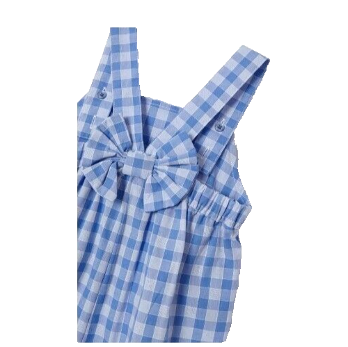 MAYORAL Tuta Gingham - Blu/Bianco - Nuova con etichette Bambina 6 - Foto 4 di 4
