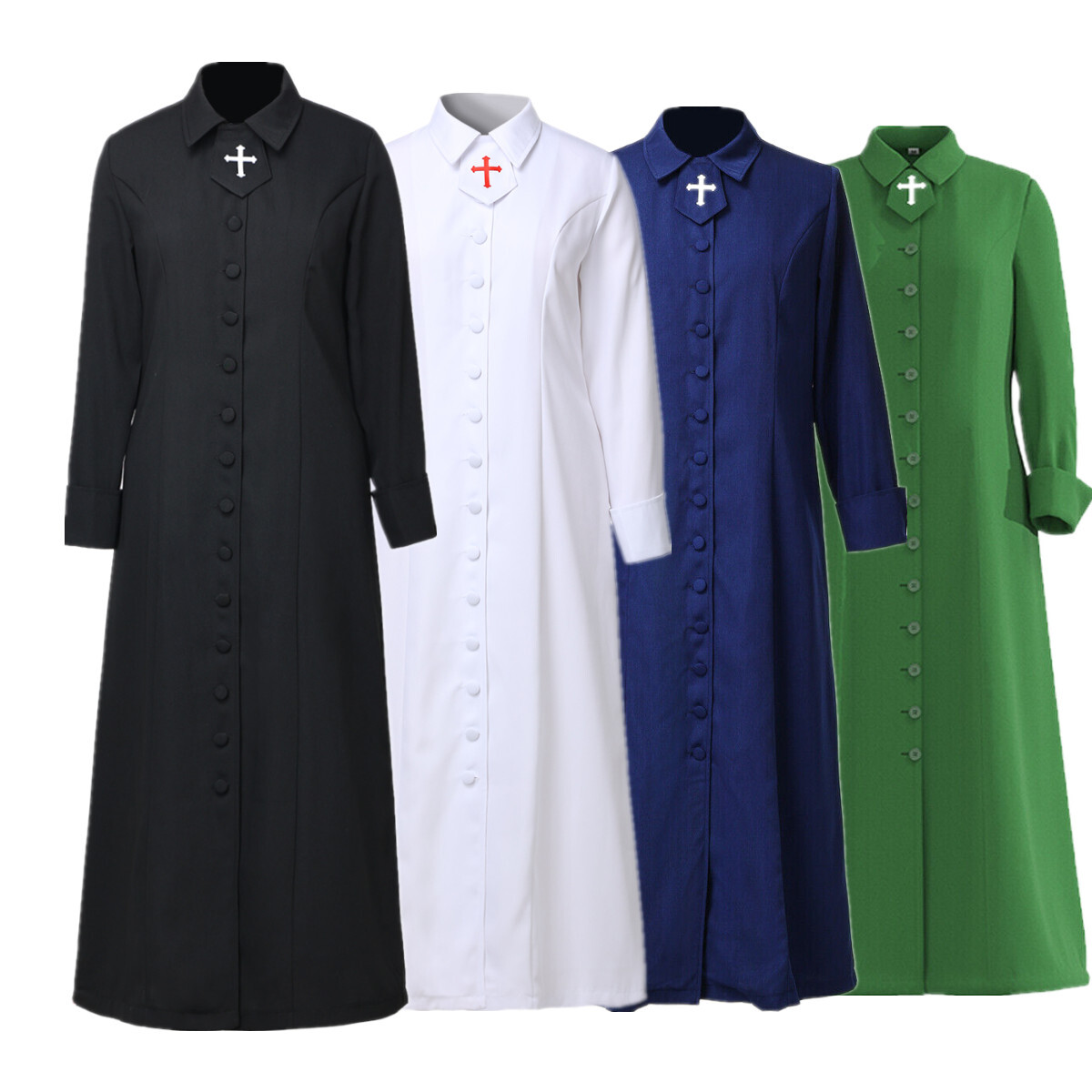 BLESSUME Clergy Cassock Anglican Pulpit Robe Women Chasubles