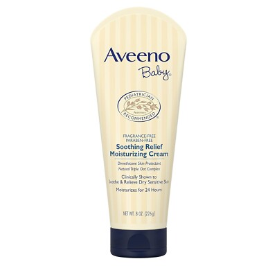Aveeno Baby Soothing Relief Moisturizing Cream for Whole Body - 227 gm Free Ship