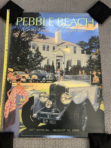 2009 Pebble Beach Concours Poster - Bentley,  Bill Harrah,  Atalante Rowe