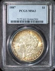 1887 $1 Silver Morgan Dollar MS 63 PCGS # 18466289 + Bonus
