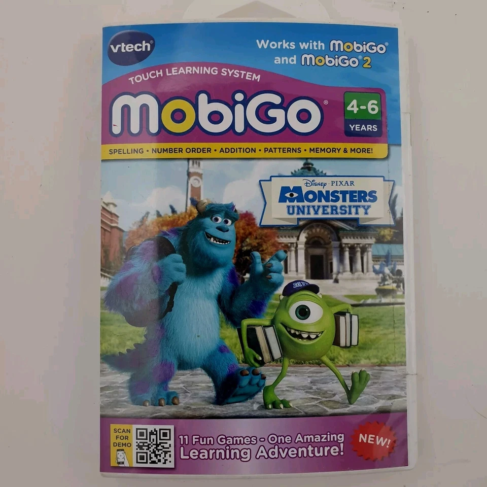 Vtech Disney Pixar Monsters University Mobigo Touch Learning System Game SEALED - Image 4 of 4