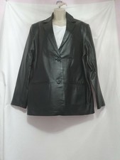 Beth Terrell Washable Nappa Leather Jacket, Black, Uk Size M - A107