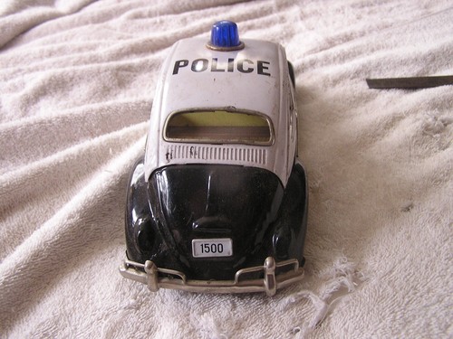 Vintage Volkswagen Bug VW Police Toy Car Japan - Picture 4 of 10
