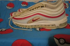 Nike Air Max 97 Pure Platinum University Red White Men Size 8 AR5531-002 (Read!)