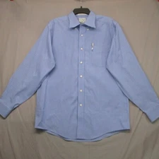 L.L. Bean Button Down Wrinkle Resistant 100% Cotton Plaid Blue Men Size | M