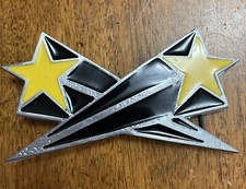 SHOOTING STARS PEWTER  ENAMEL BELT BUCKLE MOBTOWN US MADE