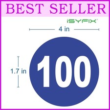 Inventory Number Labels 1-100, 4-inch, 1 Set