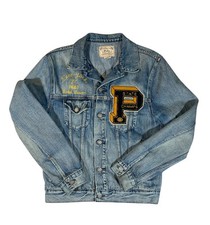 Polo Ralph Lauren Denim Jacket RL Tigers State Champs New York 67 Size Small