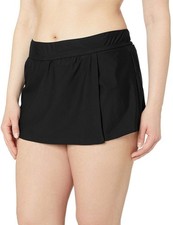Catalina Women's Plus-Size Skirted Bikini Swim Bottom Swimsuit 3X Black