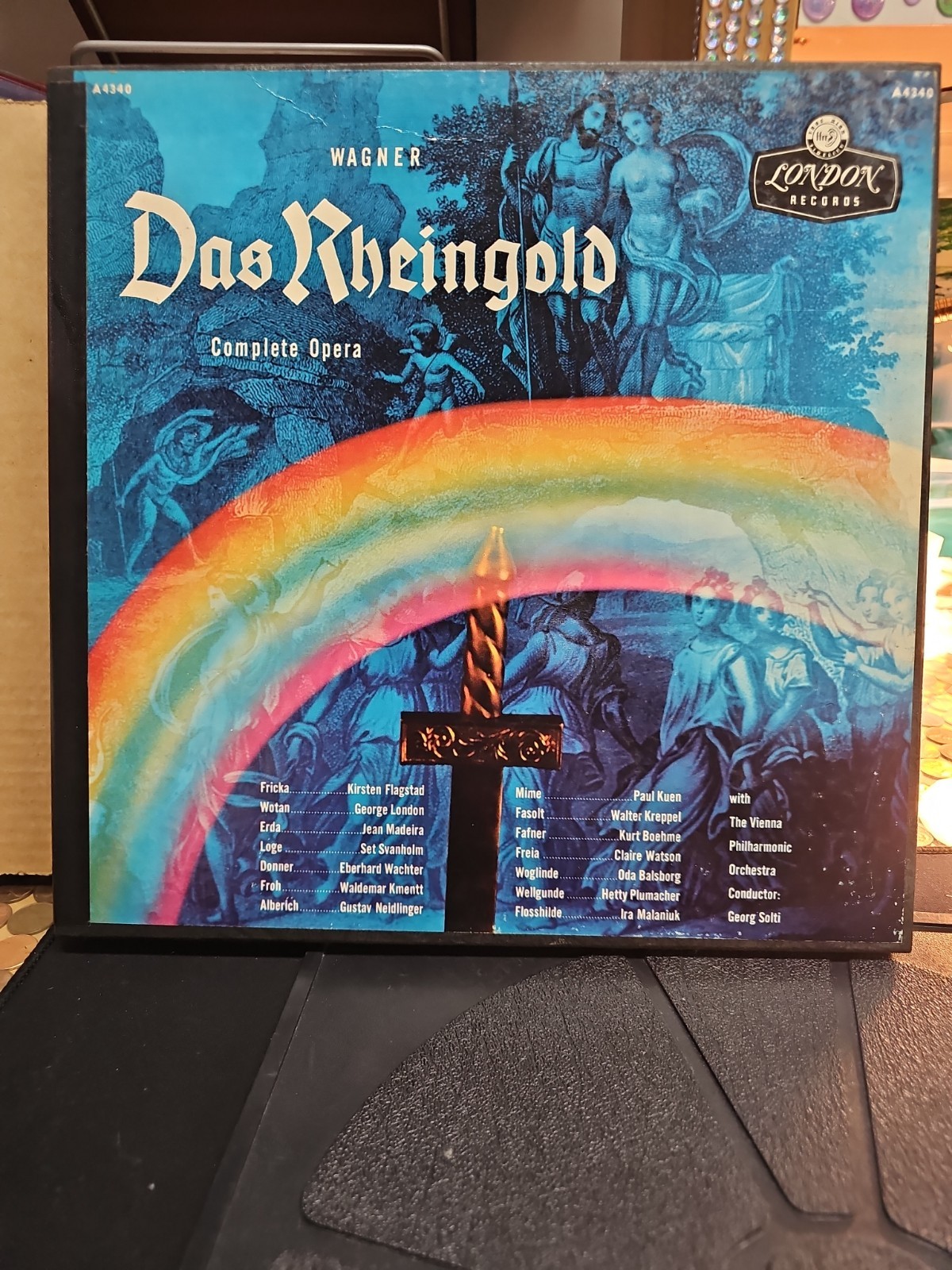 Wagner Das Rheingold Flagstad Solti 3 LP Box Set  London Record A4340