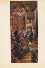 1939 Vintage Print Edward Burne-Jones King Cophetua Beggar Maid 1884 Fine Art