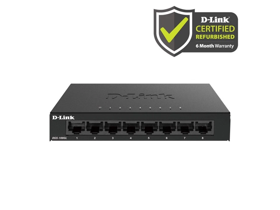 D-Link DGS-108 Unmanaged 8-Port Gigabit Switch - Image 3 of 4