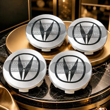 2.71 Inches Wheel Rim Center Hub Caps Silver Black Emblem Badge 4x For Acura