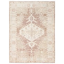 5'x6'9" Irish Brown Hand Knotted Anatolian Village Design Pure Wool Rug 2795