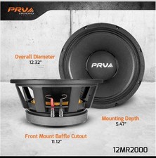 PRV Audio 12MR2000X 12 inch 8 Ohm Professional Midrange Driver