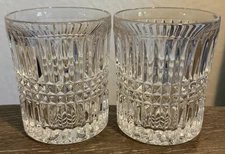 2 Double Old Fashioned Aspen by Fostoria 4" Pressed/Pat Gls