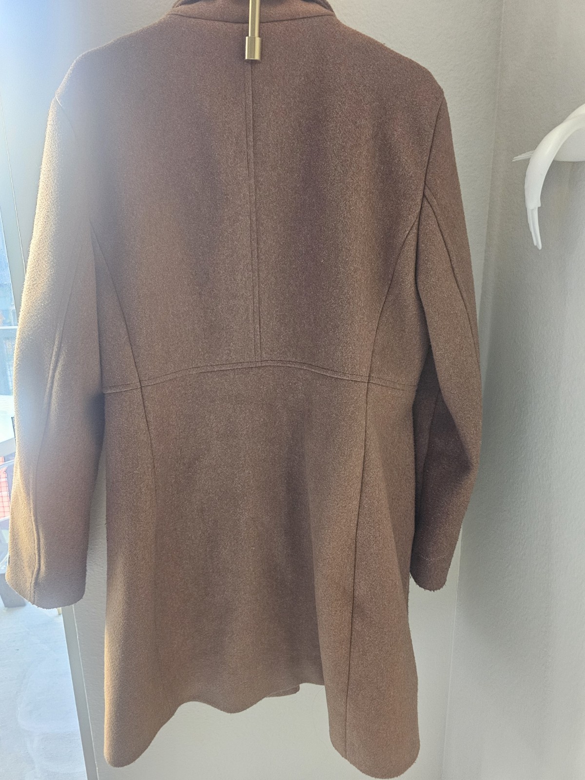 Calvin Klein Button Front Collared Lined Brown Mi… - image 4