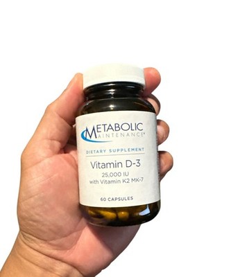 Metabolic Maintenance Vitamin D-3 25000 IU Superior Absorption 60 Capsules 4/26