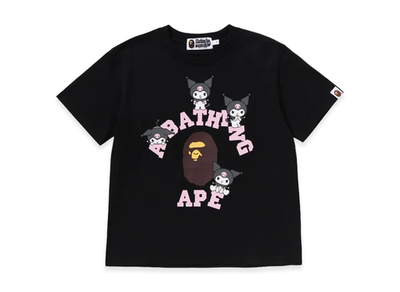 ジャケット・アウター A BATHING APE Kuromi Ladies College Tee A BATHING APE x Kuromi Ladies College Mini Tee Black | eBay