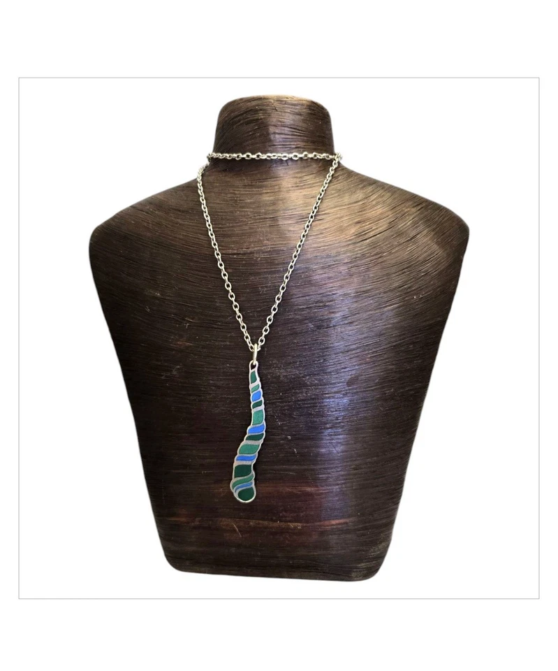 Erik Magnussen para A. Michelsen. Collar de plata de ley esmaltada Foto 4 de 4