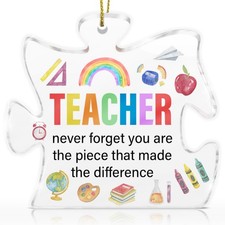 Teacher Appreciation Gifts Christmas Ornament Decor Best Thank You Gift for T...