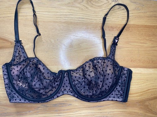 NEW Victoria's Secret Bra SZ: 36D Dream Angels Unlined Balconet Black