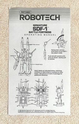 Vintage Matchbox Robotech Miniature SDF-1 LABEL PROOF