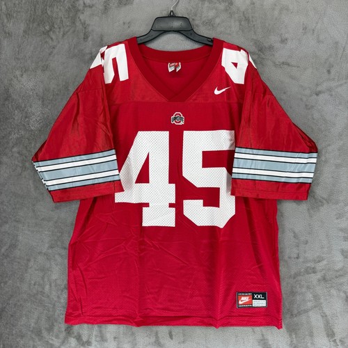 Nike Ohio State Buckeyes Football Jersey Mens XXL Red #45 Mesh NCAA Vintage