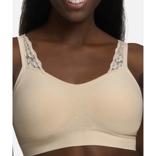 Underoutfit Adjustable Comfort Bra w/Lace Straps 445 Sand, size 2xl