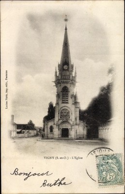 Ak Vigny Val d Oise, L'Eglise - 2884799