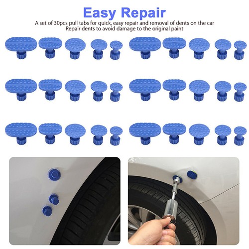 30X Car Body Dent Removal Pulling Tabs Paintless Repair Tool Glue Puller Tab Kit - Picture 7 of 18
