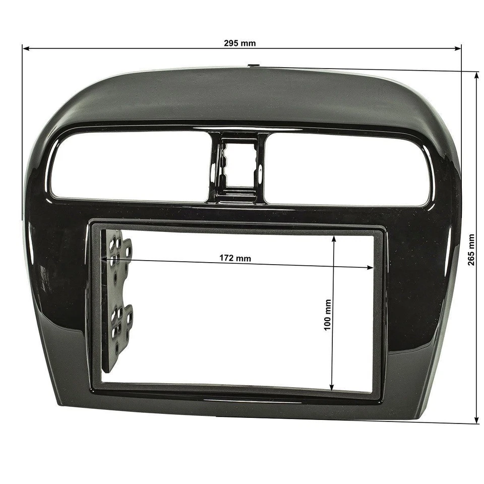 Cache radio double DIN adapté pour Mitsubishi Space Star à partir de 2013, Mi... - Photo 2/3