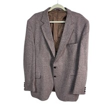 Stafford Pure Wool Houndstooth Blazer Sport Coat Classic Men's 42R