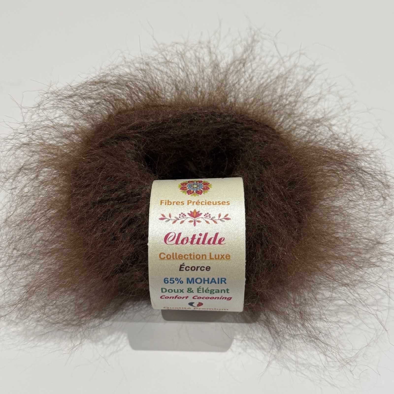Laine Mohair Clotilde Écorce 16 pelotes anti-courant d'air pour tricots chauds