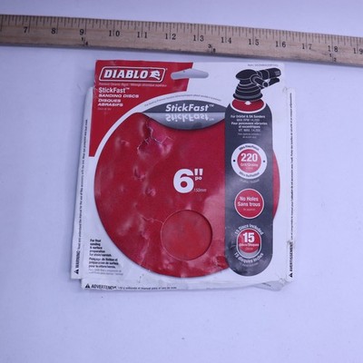 (13-Pk) Diablo ROS StickFast Discs 220 Grit DCD060220P15G