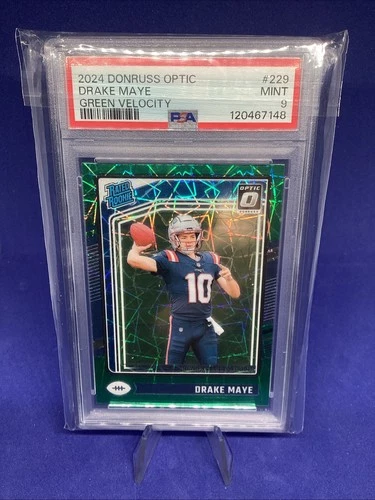 2024 Donruss Optic Green Velocity Drake Maye RC PSA 9 #229