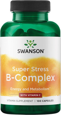 Vitamin B-Complex W/Vitamin C - Natural Supplement Promoting Stress Relief, Ener