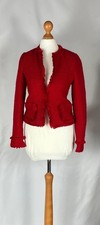 Orsay Blazer Jacke Rot Tweed Bouclé Gr. 32
