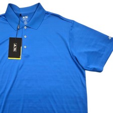 NEW Adidas Climalite Relaxed Polo Short Sleeve Shirt P16213 Solid Blue Mens XL